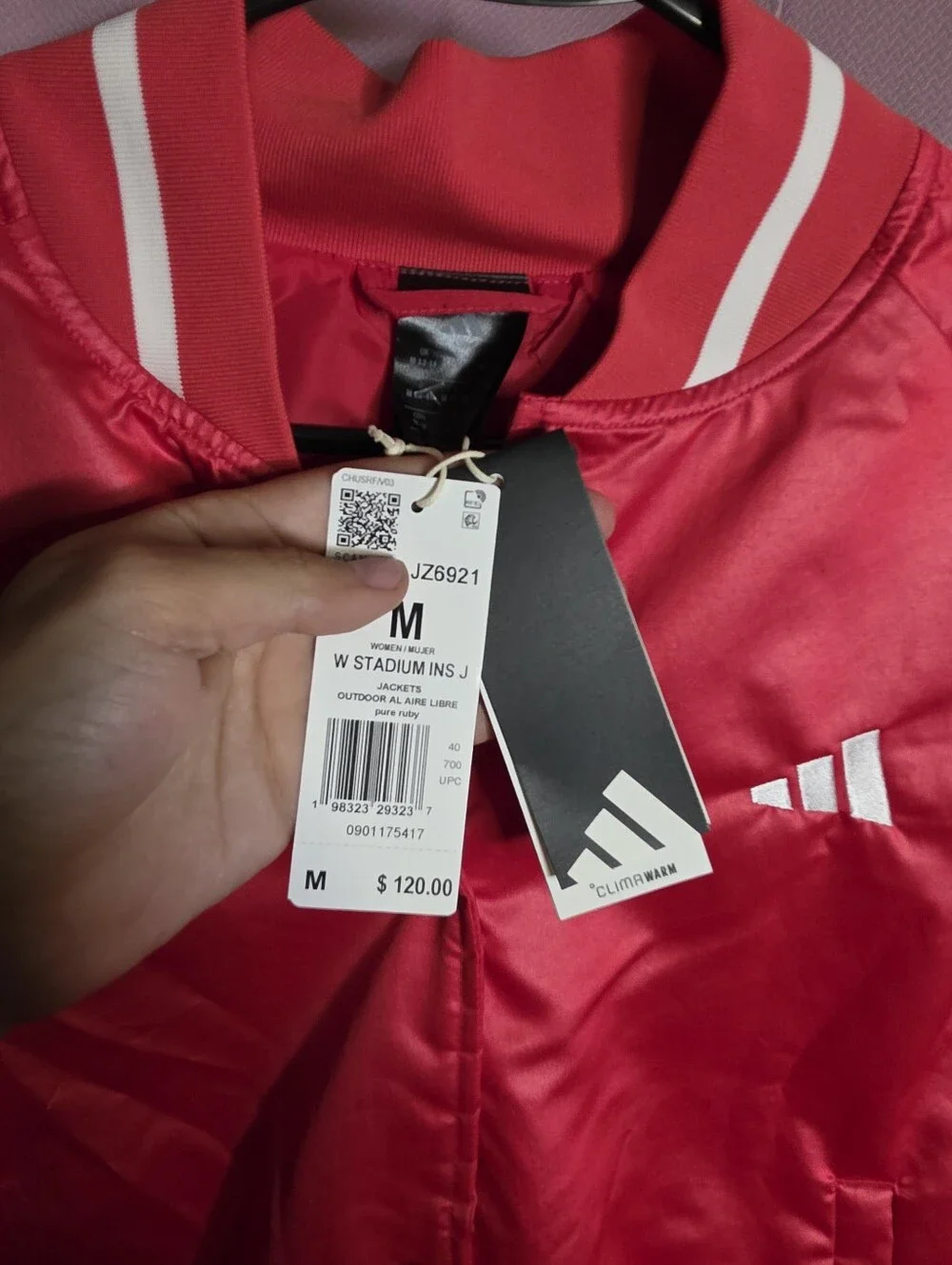 adidas satin bomber